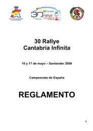 Reglamento Particular - Rallye Santander Cantabria