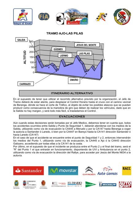 plano punto de acceso al tramo - Rallye Santander Cantabria