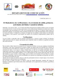 Comunicado 13 - Rallye Santander Cantabria