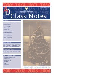 Class Notes - WINTER 2004 - University of Abertay Dundee