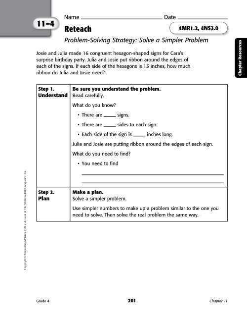 Reteach and Skills Practice Workbook