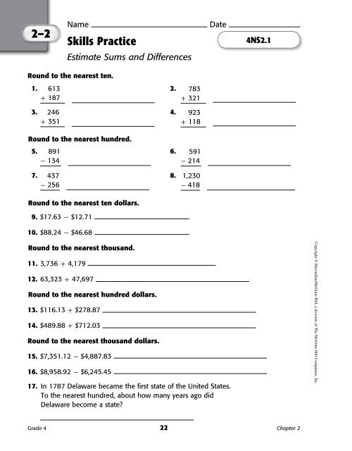 Reteach and Skills Practice Workbook