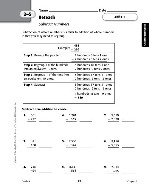 Reteach and Skills Practice Workbook