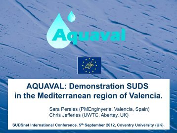 Demonstration SUDS in the Mediterranean region of ... - SUDSnet