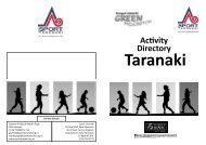 Activity Directory - Sport Taranaki