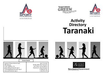 Activity Directory - Sport Taranaki