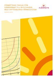 Foerbaettrad teknik foer fjaerrvaerme till byggnader - rapport 2010-2