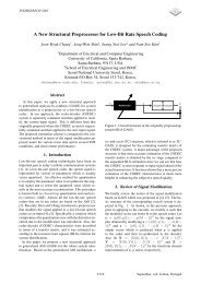 A New Structural Preprocessor for Low-Bit Rate Speech Coding