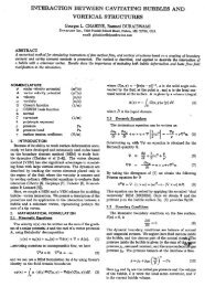 Interaction Between Cavitating Bubbles and Vortical ... - Dynaflow, Inc.