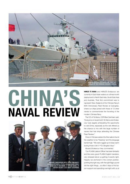 Navy Today May 09 | Issue 143 - Royal New Zealand Navy