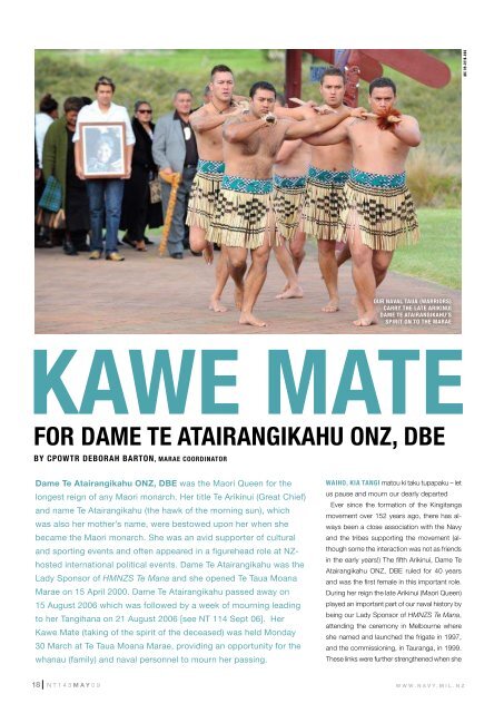 Navy Today May 09 | Issue 143 - Royal New Zealand Navy