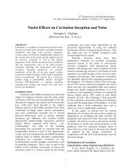 Nuclei Effects on Cavitation Inception and Noise - Dynaflow, Inc.