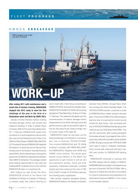May 2012, Issue 166 - Royal New Zealand Navy