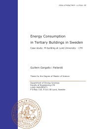 Energy Consumption in Tertiary Buildings in Sweden - Case-study