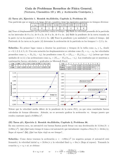 GuÂ´Ä±a de Problemas Resueltos de FÂ´Ä±sica General.