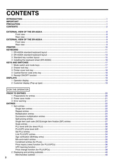 ER-A520/ER-A530 INSTRUCTION MANUAL