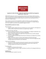 Agent(e) de collecte de fonds â contrat de 6 mois (avec possibilitÃ© ...