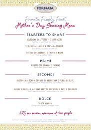 Mother's Day Sharing Menu Fornata Family Feast - Carnaby