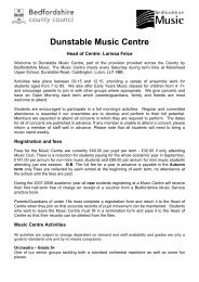 Dunstable Music Centre - Bedfordshire County Council