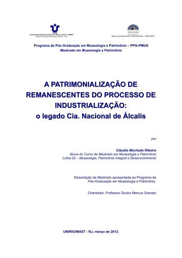 ClÃ¡udia Machado Ribeiro - PPG-PMUS - Museu de Astronomia e ...