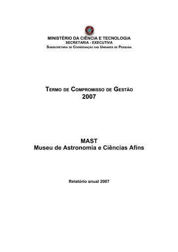 2007 - Museu de Astronomia e CiÃªncias Afins
