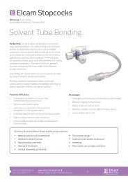 Solvent Tube Bonding - Elcam Medical