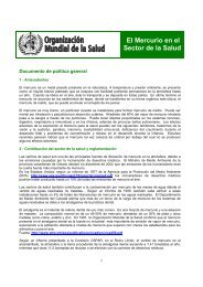 El Mercurio en el Sector de la Salud