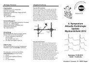 4. Symposium Aktuelle Kardiologie Update: Myokardinfarkt 2012