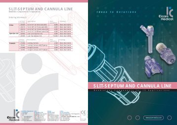 SLIT-SEPTUM AND CANNULA LINE - Elcam Medical