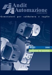 Generatori di saldatura MIG/MAG - Andit Automazione Spa