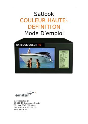 Satlook COULEUR HAUTE- DEFINITION Mode D'emploi - Emitor