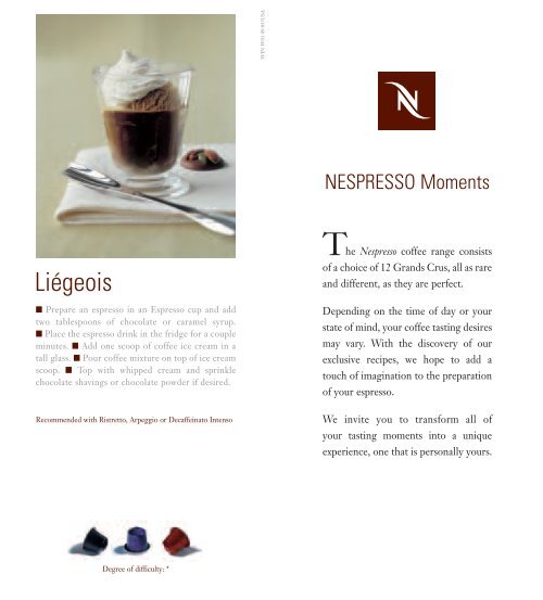 Nespresso Capsules Chart Pdf