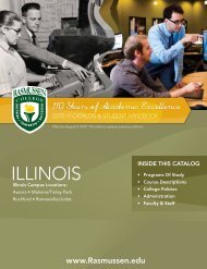 to download Illinois' catalog - Rasmussen College