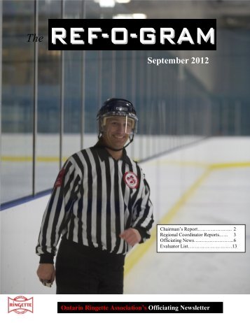 Fall 2012 - Ontario Ringette Association