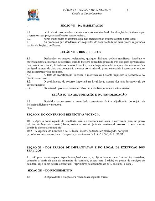 Pregão Presencial 112012 Contratação de empresa especializada ...