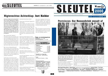 Nigtevechtse Achterklap: Jort Kelder - SLEUTEL 2000