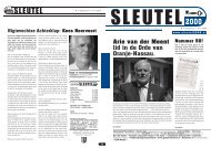 Arie van der Meent lid in de Orde van Oranje ... - SLEUTEL 2000