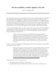 The bioavailability of iodine applied to the skin - Beck Natural ...