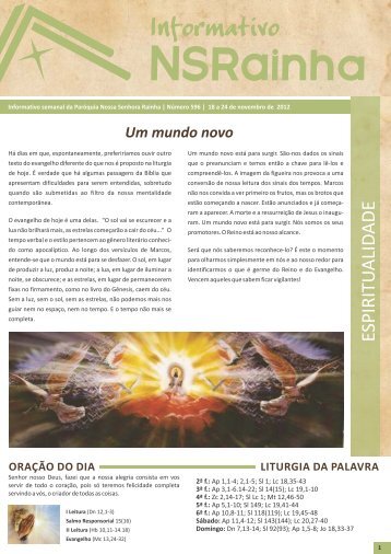 Informativo 596.pdf - PARÃ³QUIA NOSSA SENHORA RAINHA