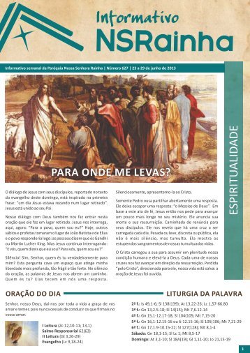 Informativo Semanal 627.pdf - PARÃ³QUIA NOSSA SENHORA ...