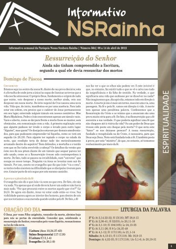 Informativo Semanal - 564.pdf - PARÃ³QUIA NOSSA SENHORA ...