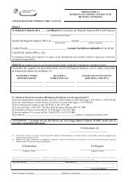 modello richiesta certificato antimafia - CCIAA di Vibo Valentia