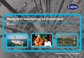 Analyst Presentation in Greenland - The Group