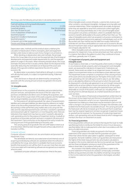 Barclays plc - Annual Report 2008 - Financial statements - The Group