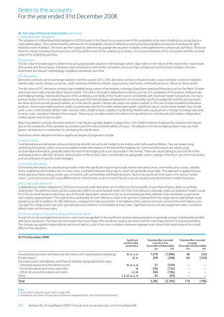 Barclays plc - Annual Report 2008 - Financial statements - The Group