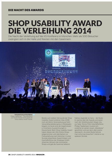 SHOP USABILITY AWARD - Magazin 2014