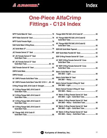 AlfaCrimp One-Piece Fittings - C124