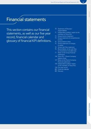 Tesco PLC Annual Report and Financial Statements 2013 - The Group