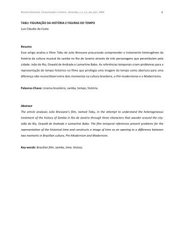 artigo pdf - Programa de PÃ³s-GraduaÃ§Ã£o em ComunicaÃ§Ã£o e Cultura