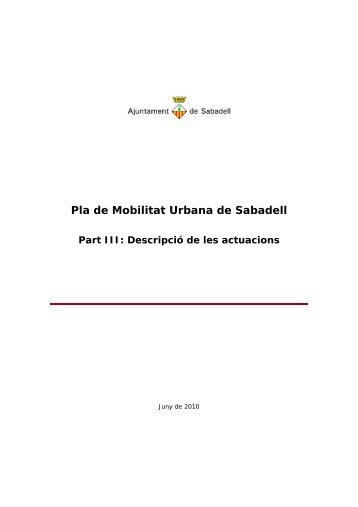 Pla de Mobilitat Urbana de Sabadell